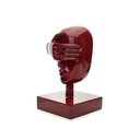 Ver imagem 1 de Escultura Máscara Rosto Cego em Cerâmica Vermelho Ocre 25x15 cm - D’Rossi