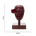 Ver imagem 6 de Escultura Máscara Rosto Cego em Cerâmica Vermelho Ocre 25x15 cm - D’Rossi
