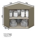 Ver imagem 2 de Armário Aéreo Évelin Canto Obliquo 2 Portas 67 Cm Duna Cristal – Henn
