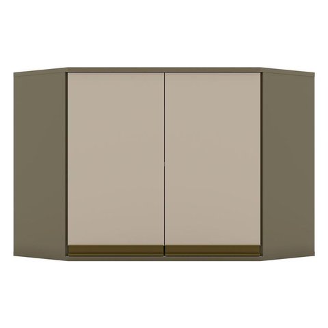 Armário Aéreo Évelin Canto Obliquo 2 Portas 67 Cm Duna Cristal – Henn