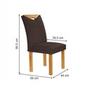 Ver imagem 4 de Mesa de Jantar 6 Lugares Stella com Vidro Ripado Cinamomo/off White/marrom - Cel Móveis