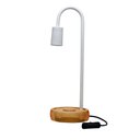 Ver imagem 1 de Luminária de Mesa Taschibra Flam Metal/Madeira E27 Bivolt Branco