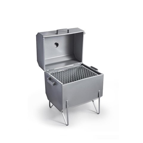 Churrasqueira Baú de Chapa Galvanizada Prata Olibox