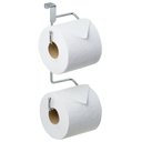 Ver imagem 1 de Porta Papel Higiênico Cromado Sem Furo Suporte Para Dois Rolo - kit com 2 unid