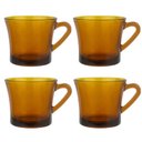 Ver imagem 1 de JOGO XICARAS CHA CAFE VIDRO AMBAR VIDRO 4PCS
