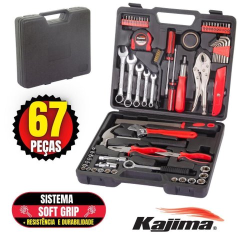 Ferramentas Kajima Jfh67p de 67 Peças C/ Maleta Plástica