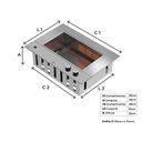 Ver imagem 2 de Churrasqueira a Gas de Embutir Dxx301 Master Dinoxx Grelha Uruguaia em Inox - Glp