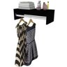 Arara De Roupas Cabideiro De Parede Preto 91cm 100% Mdf - 2