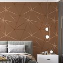 Ver imagem 1 de Papel de Parede Adesivo Zara Marrom com Brown Gold - 2,5m