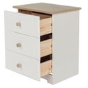 Ver imagem 3 de Mesa de Cabeceira com 3 Gavetas Creme