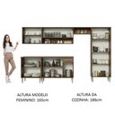 Ver imagem 6 de Armário de Cozinha Completa 293cm Rustic/Branco Emilly Madesa 01