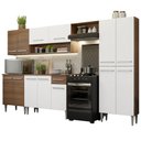 Ver imagem 3 de Armário de Cozinha Completa 293cm Rustic/Branco Emilly Madesa 01