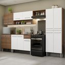 Ver imagem 1 de Armário de Cozinha Completa 293cm Rustic/Branco Emilly Madesa 01