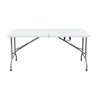 Mesa Dobrável Tipo Maleta Prática e Durável 152x60cm Branca - Waw Design - 9