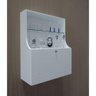Adega Mini Bar Armário Suspenso Para Bebidas Copos E Taças Porta Basculante Branco Laca - 1