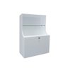 Adega Mini Bar Armário Suspenso Para Bebidas Copos E Taças Porta Basculante Branco Laca - 3
