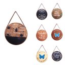 Ver imagem 1 de Kit 2 Quadros Decorativos 28x28 Cm Madeira Arte Frase Café Cor:capuccino