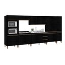 Ver imagem 4 de Cozinha Completa Milão 7 Módulos MDF-MDP 400cm Preto Menu Móveis
