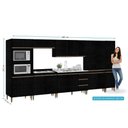 Ver imagem 5 de Cozinha Completa Milão 7 Módulos MDF-MDP 400cm Preto Menu Móveis