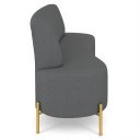 Ver imagem 5 de Sofá 2 Lugares 135cm Pés Aço Dourado Tamar Boucle Grafite Z08 - Mpozenato