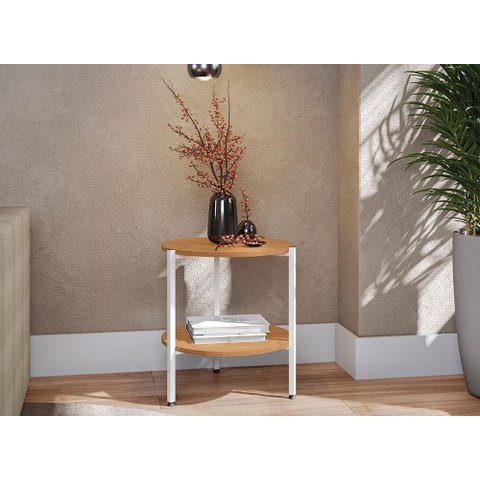 Mesa de Centro Desk Canela/branco