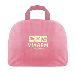Mochila Dobrável para Viagem Estampa Lisa Jacki Design Rosa - 2