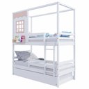 Ver imagem 3 de Treliche Casinha Grade Removível Madeira Branco-rosa