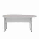 Ver imagem 4 de Mesa de Reunião para Escritório 1,80MX1,10m Orgânica com Pés em Metal Corporate F5 Cinza