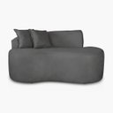 Ver imagem 3 de Sofá Orgânico 2 Lugares Curvo Feijão Design Elegante Suede