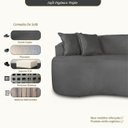 Ver imagem 2 de Sofá Orgânico 2 Lugares Curvo Feijão Design Elegante Suede