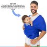 Canguru Para Bebê Passeio Wrap Sling Até 16Kg Resistente Respirável Confortável Dry Fit Kababy - Azu - 3