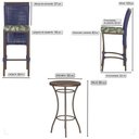 Ver imagem 2 de Mesa Bistrô e 2 Banquetas Roma Marrom Corda Náutica Estofado 5 Trama Original