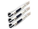 Ver imagem 1 de Kit 3 Estilete Largo 18x100mm de Metal e Plástico Com Reservatório Para Lâminas Trava de Segurança +