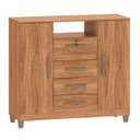 Ver imagem 2 de Cômoda Angra 2 Portas 4 Gavetas Mel - Fellicci