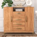 Ver imagem 1 de Cômoda Angra 2 Portas 4 Gavetas Mel - Fellicci