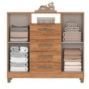 Ver imagem 3 de Cômoda Angra 2 Portas 4 Gavetas Mel - Fellicci