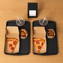 Ver imagem 2 de Kit 6 Bandejas para Servir 34x23,5cm Plástico Preto Uno Coza Buffet Lanchonete Self Service