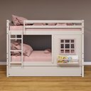 Ver imagem 1 de Treliche Infantil com Janela Madeira Maciça Branco/ Rosa Housin