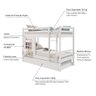 Treliche Infantil com Janela Madeira Maciça Branco/ Rosa Housin - 3