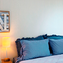 Ver imagem 2 de Papel de Parede Listrado Azul e Branco Vinilico Lavável+ Cola para Aplicação