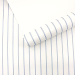 Papel de Parede Listrado Azul e Branco Vinilico Lavável+ Cola para Aplicação