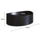 Ver imagem 3 de Cuba de Sobrepor Oval para Banheiro Berlin Preto 41x32x14cm Lavabo