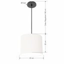 Ver imagem 2 de Lustre Luminária Pendente Vivare Free Lux Pe-4106pr Cúpula em Tecido 20x25cm