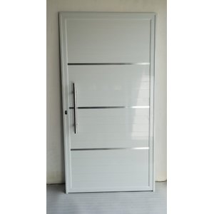 Porta de Alumínio Lambri Duplo 210x70 C/ Puxador Completa