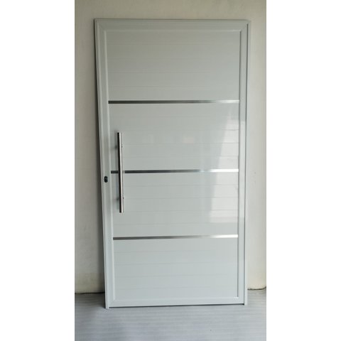 Porta de Alumínio Lambri Duplo 210x70 C/ Puxador Completa