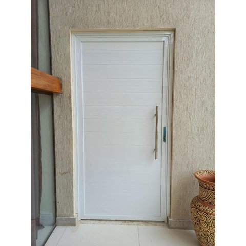 Porta de Alumínio Lambri Duplo 210x70 C/ Puxador Completa