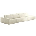 Ver imagem 2 de Sofá Ilha Modulado Milos 392cm Puff Lateral Bouclê Bege G33 - Gran Belo