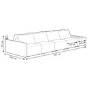 Ver imagem 4 de Sofá Ilha Modulado Milos 392cm Puff Lateral Bouclê Bege G33 - Gran Belo