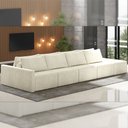 Ver imagem 1 de Sofá Ilha Modulado Milos 392cm Puff Lateral Bouclê Bege G33 - Gran Belo