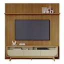 Ver imagem 2 de Estante Home Theater com Bancada Suspensa Luna com Cristaleira Marina Cumaru Opala - Madetec
